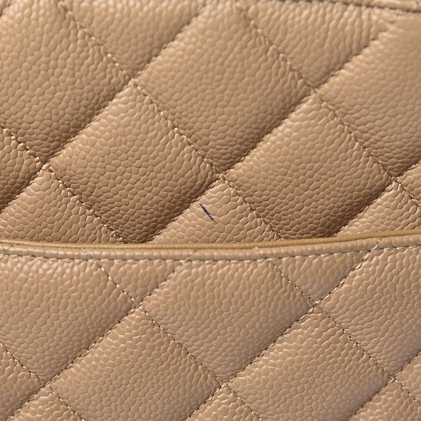 Caviar Quilted Medallion Tote Beige