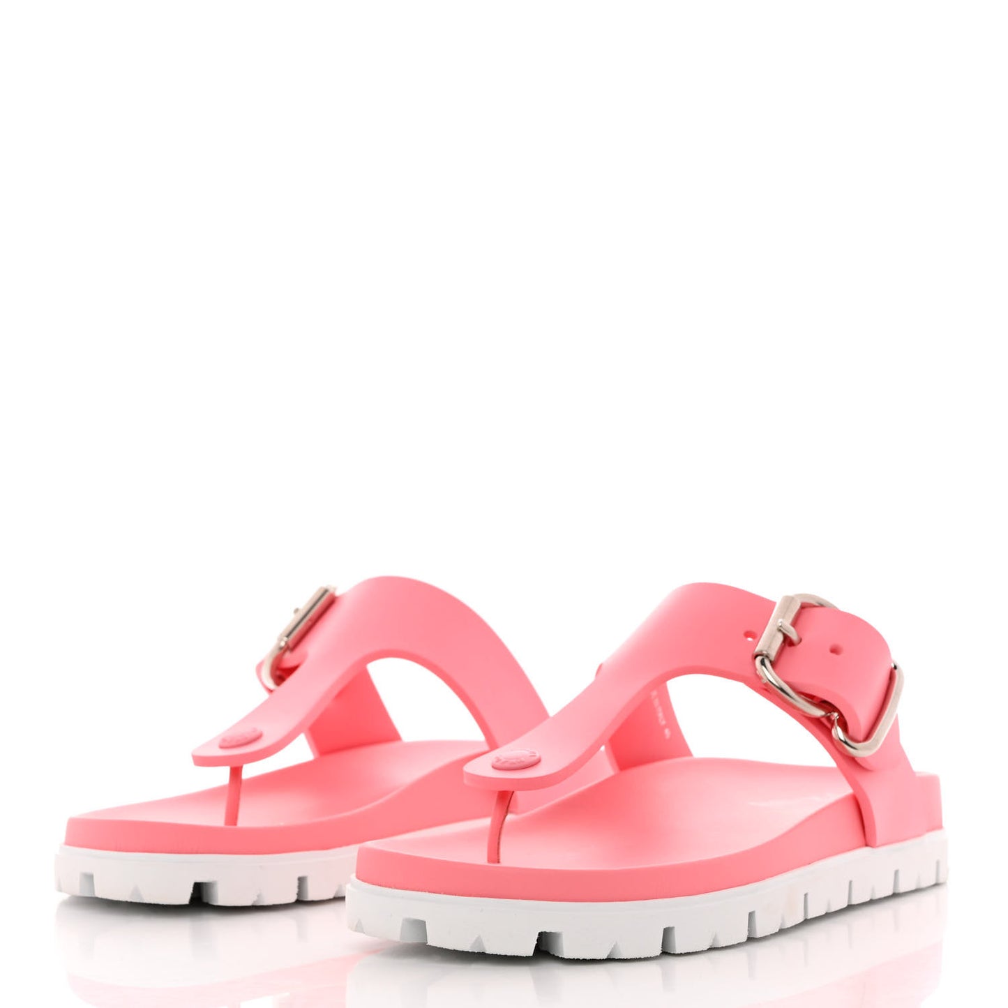 EVA Rubber Buckled Lug Sole 20mm Thong Sandals 40 Begonia