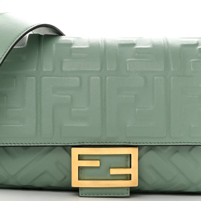 Fendi Nappa FF 1974 Embossed Baguette Menta 8 of 10