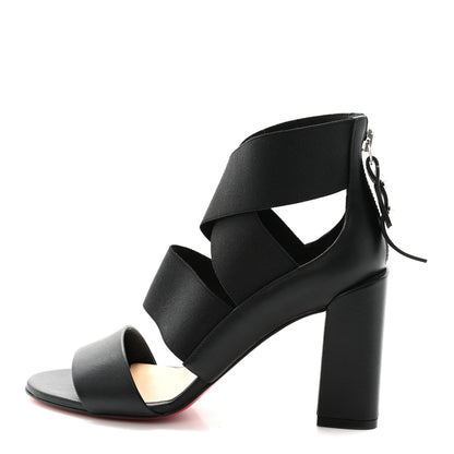 Christian Louboutin Elastic Calfskin Patrouille 85 Sandals 35.5 Black 1 of 9
