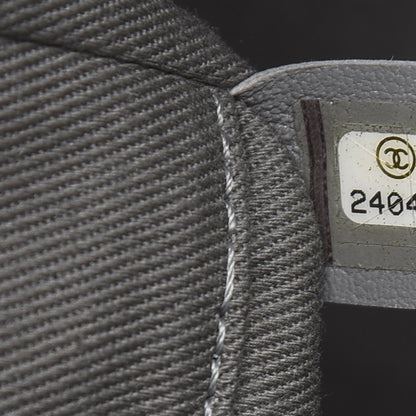 Chanel Straw Raffia Mini Deauville Tote Grey 6 of 9