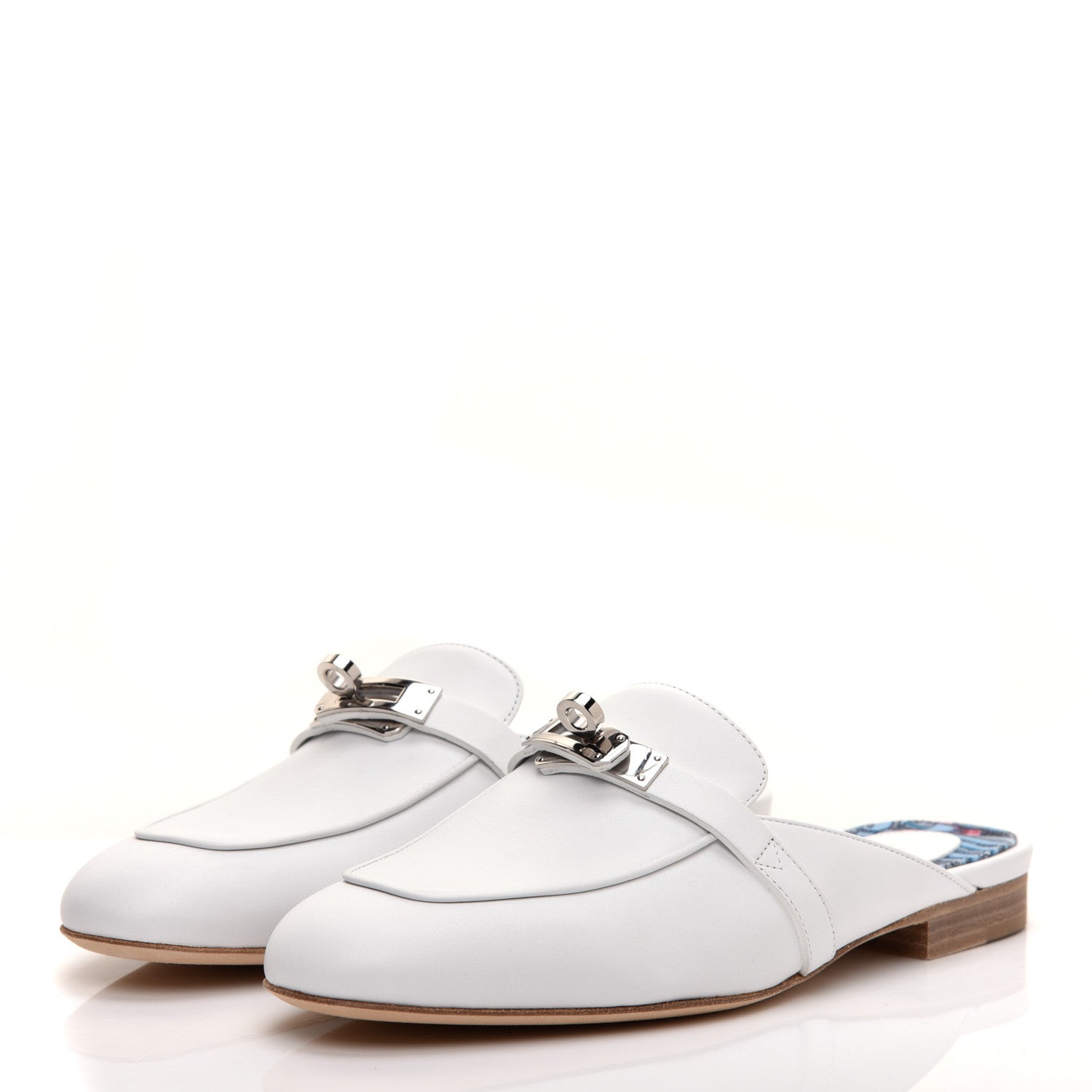 Hermes Calfskin Oz Mules 36 White 3 of 9