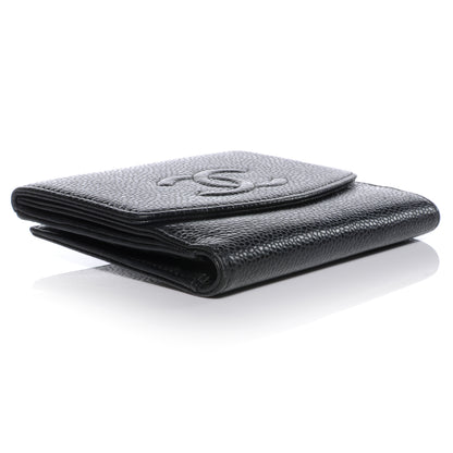 Chanel Caviar Compact CC Wallet Black 3 of 7