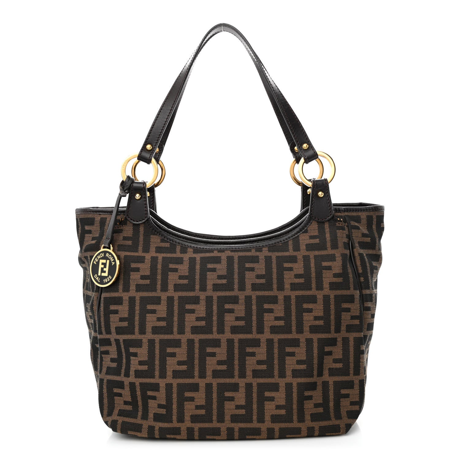 Fendi Zucca Small Chef Shopping Tote Tobacco Moro 1 of 12