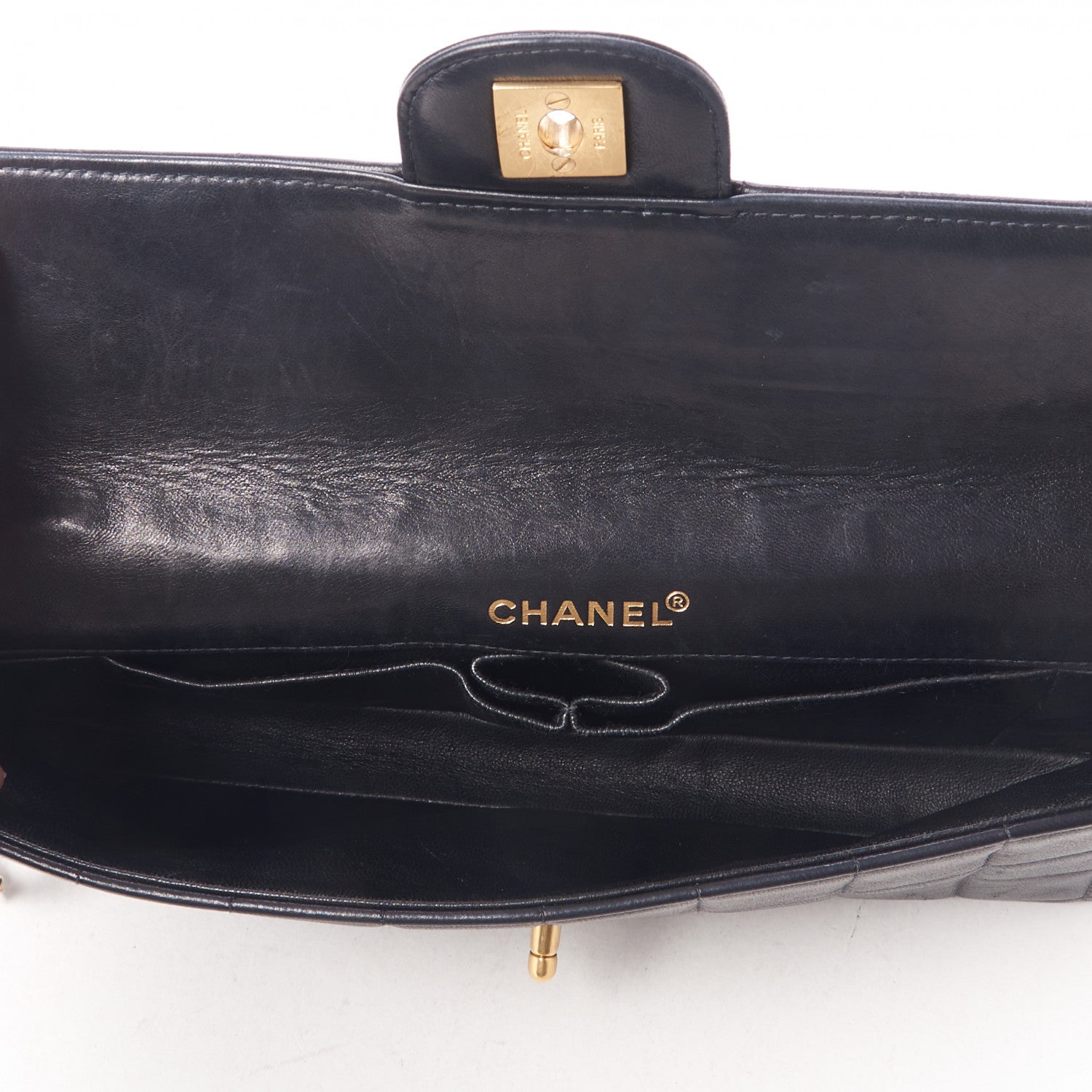Chanel Lambskin East West Chocolate Bar Flap Black 7 of 10