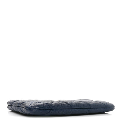 Chanel Caviar Quilted Small Cosmetic Case Navy Blue 4 of 8