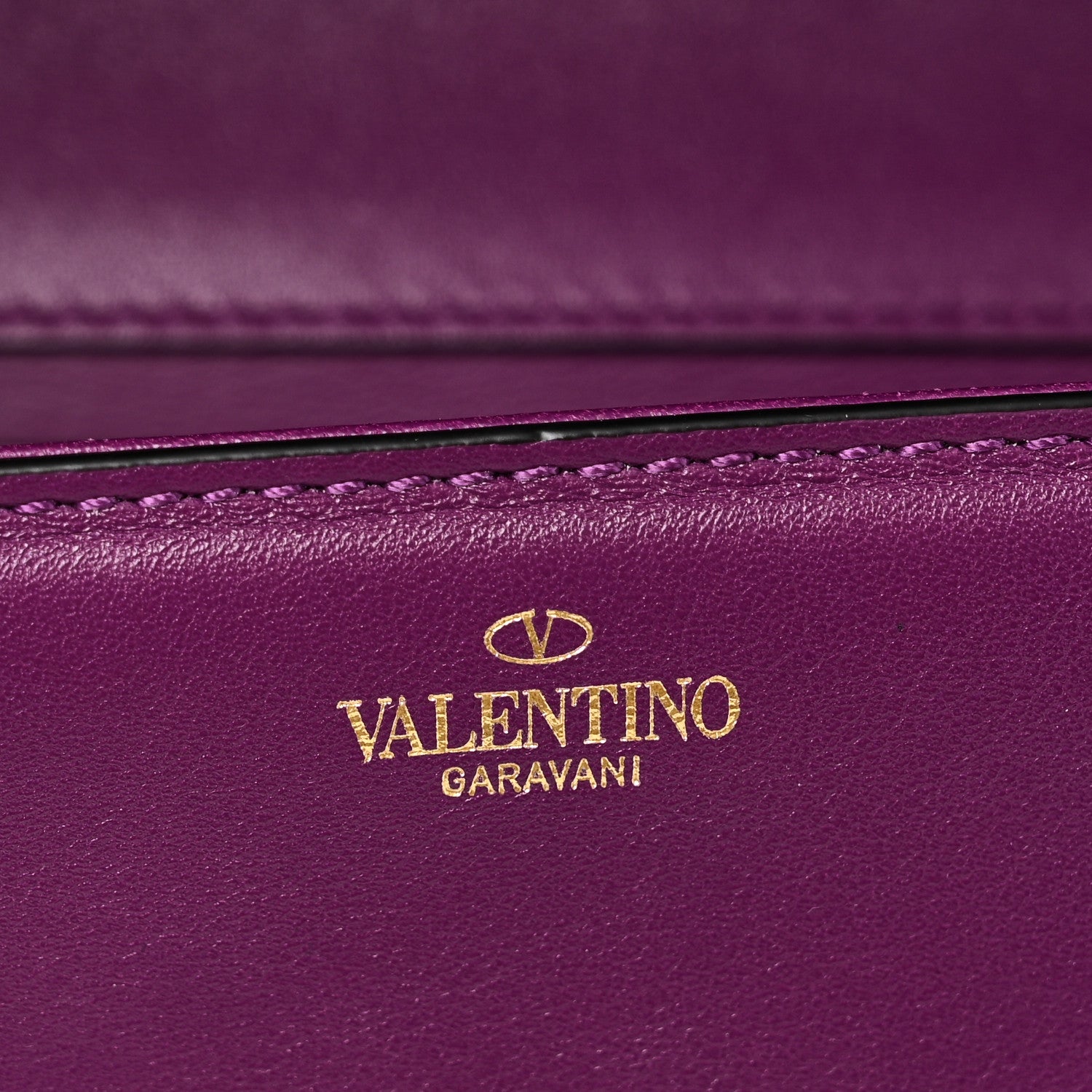 Valentino Garavani Calfskin Vlogo Loco Shoulder Bag Prune 6 of 9