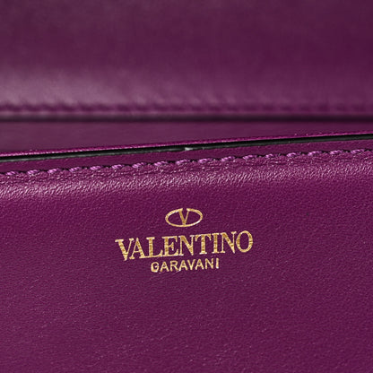 Valentino Garavani Calfskin Vlogo Loco Shoulder Bag Prune 6 of 9
