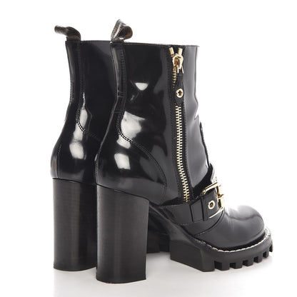 Louis Vuitton Patent Calfskin Star Trail Ankle Boots 39 Black 4 of 7