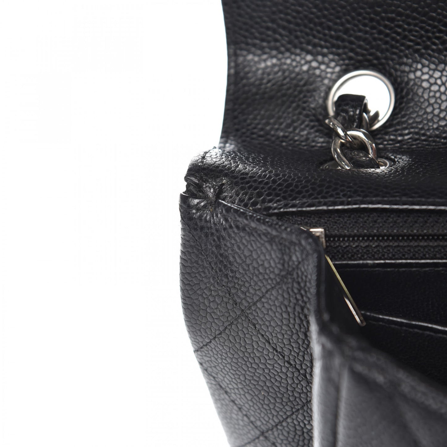 Caviar Quilted Maxi Single Flap Black