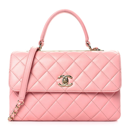 Chanel Lambskin Quilted Medium Trendy CC Flap Dual Handle Bag Pink 1 of 9