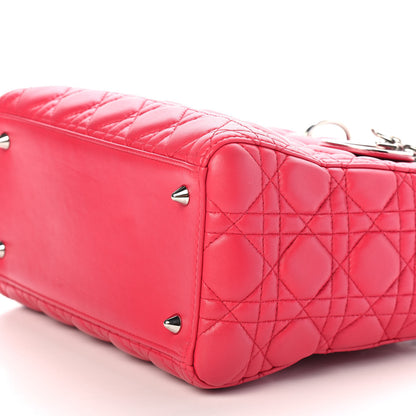 Christian Dior Lambskin Cannage Medium Lady Dior Pink 5 of 9