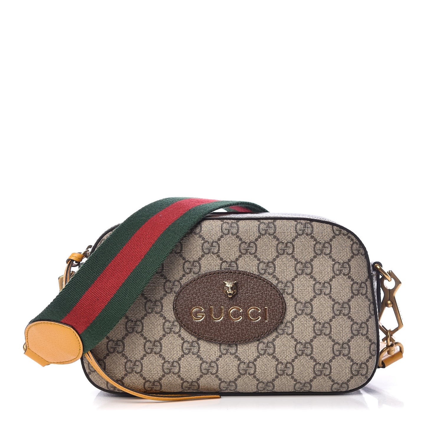 GG Supreme Monogram Web Neo Vintage Shoulder Bag Beige New Acero Crop