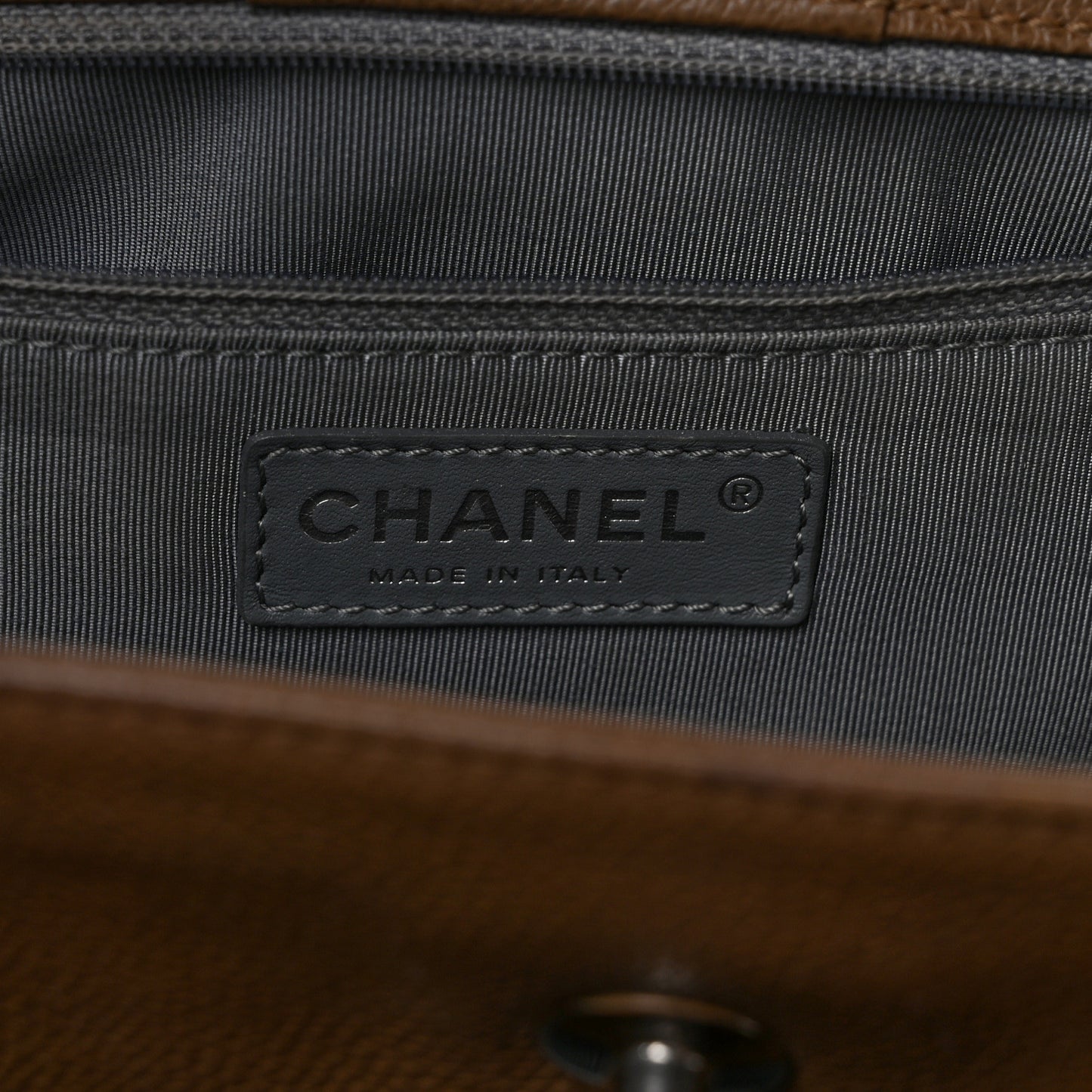 Calfskin Cerf Executive Shopper Tote Light Brown