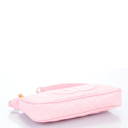 Chanel Caviar Quilted Pochette Pink 4 of 7