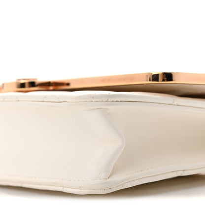 Chanel Lambskin Quilted Frame Wallet On Chain WOC White 11 of 18