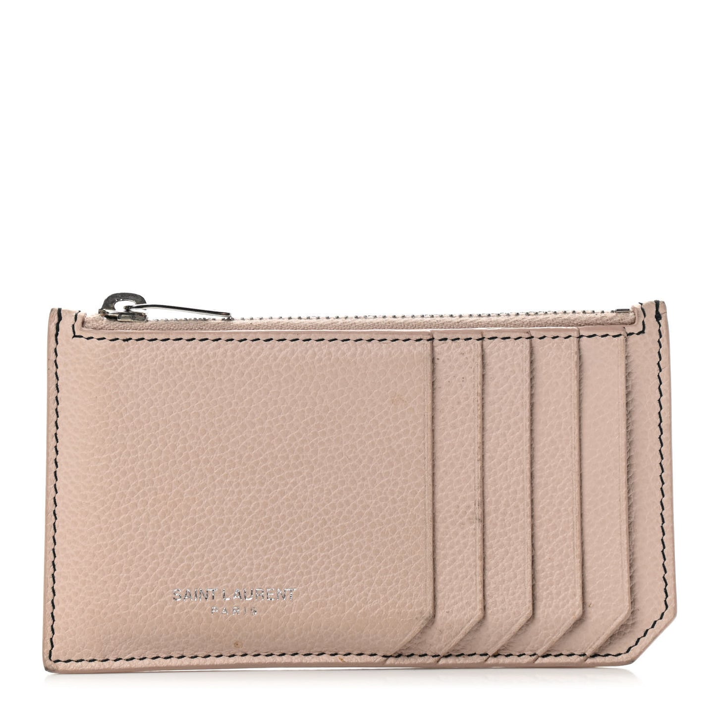 Calfskin 5 Fragments Zip Pouch Card Holder