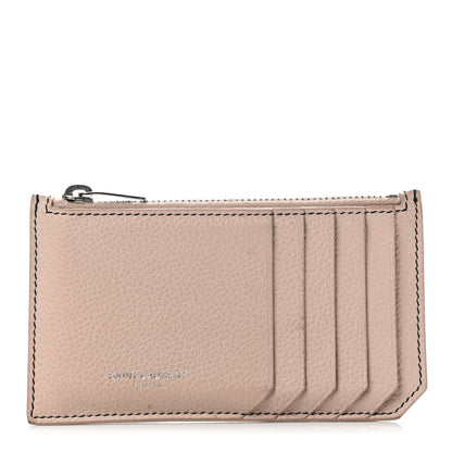 Saint Laurent Calfskin 5 Fragments Zip Pouch Card Holder 1 of 8