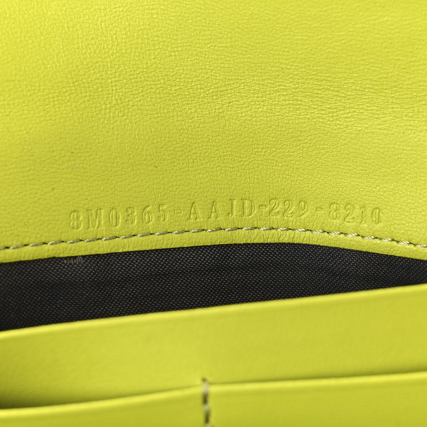 Nappa Matisse FF Embossed Continental Wallet On Chain Wasabi