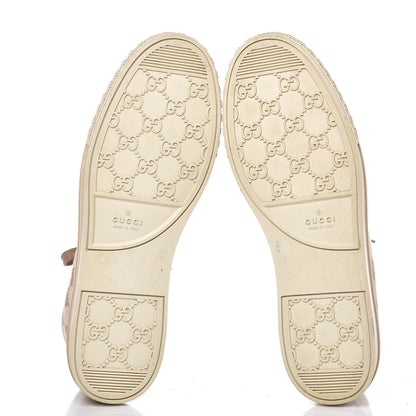Gucci Monogram High Top Sneakers 39.5 Gold 7 of 14