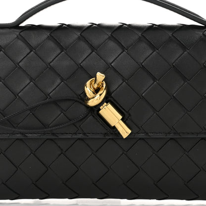 Bottega Veneta Nappa Intrecciato Long Andiamo Top Handle Clutch Black 7 of 9