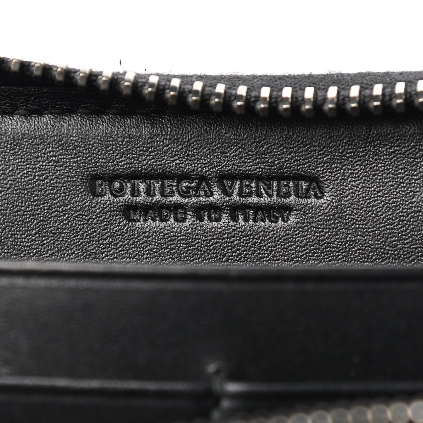 Nappa Intrecciato Zip Around Wallet Black