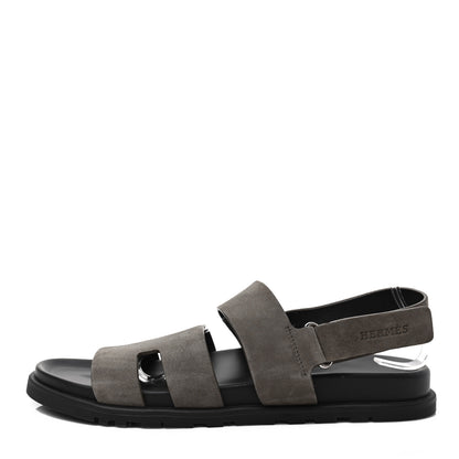 Hermes Suede Goatskin Mens Genius Sandals 43 Vert Toundra 1 of 8