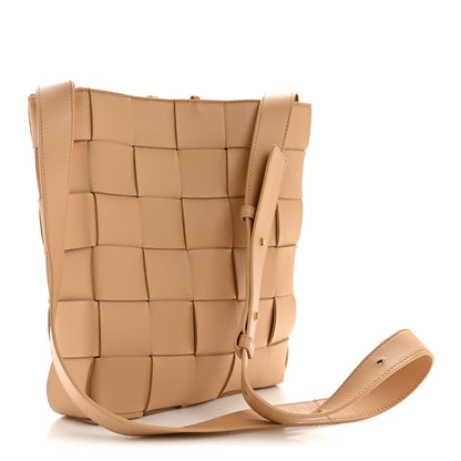 Bottega Veneta Lambskin Maxi Intrecciato Cassette Messenger Almond 3 of 13