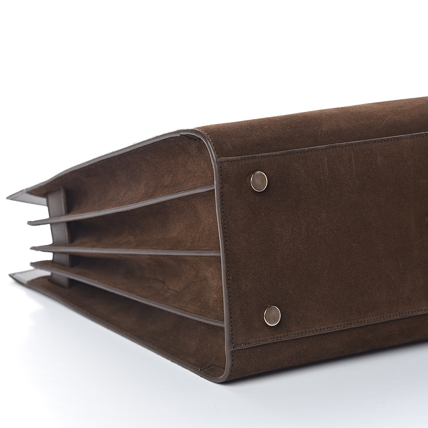 Suede Calfskin Small Sac De Jour Military Brown