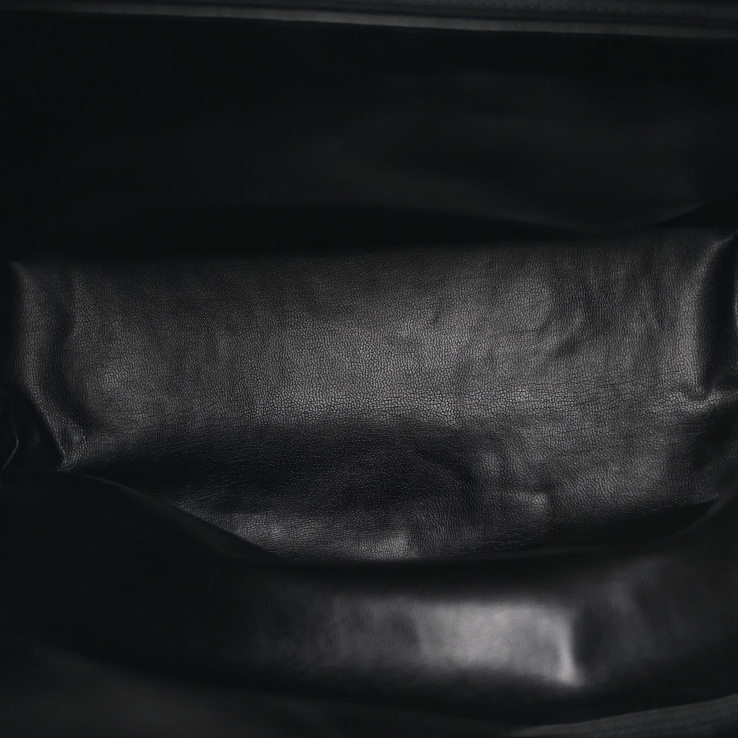 Lambskin Quilted Drawstring Backpack Black