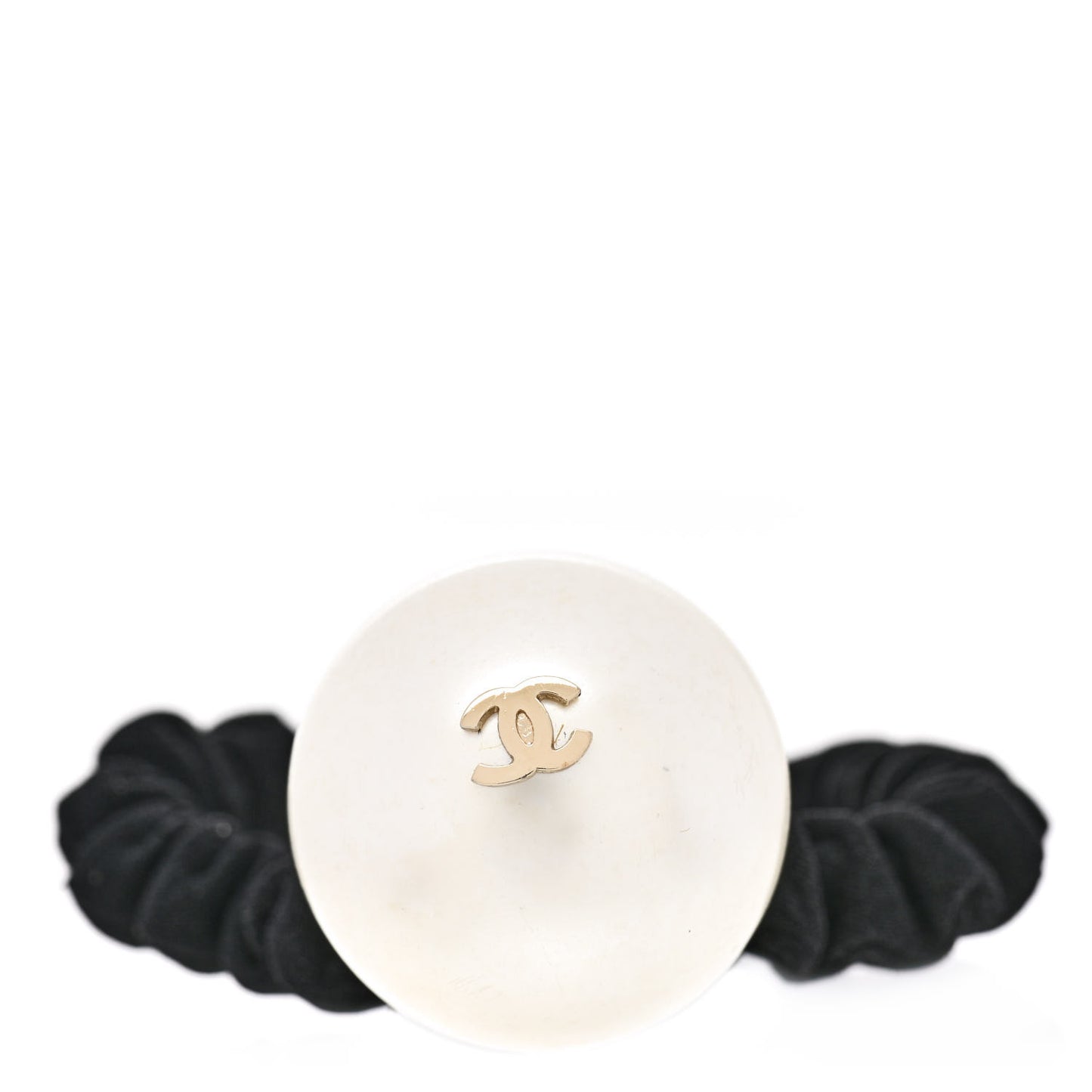Pearl CC Hair Tie Black Gold Pearly White