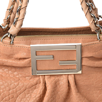 Fendi Crinkled Lambskin Mia Tote Camel 11 of 11
