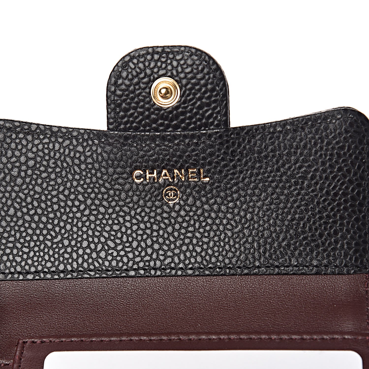 Chanel Caviar Quilted Compact Flap Wallet Black 6 of 9