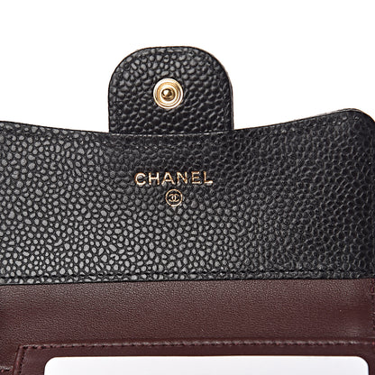 Chanel Caviar Quilted Compact Flap Wallet Black 6 of 9