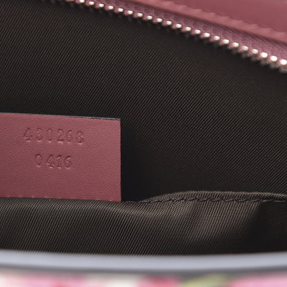 Gucci GG Supreme Monogram Blooms Large Cosmetic Case Beige Multicolor Dry Rose 7 of 7