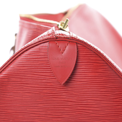 Louis Vuitton Epi Keepall 55 Castillan Red 5 of 16