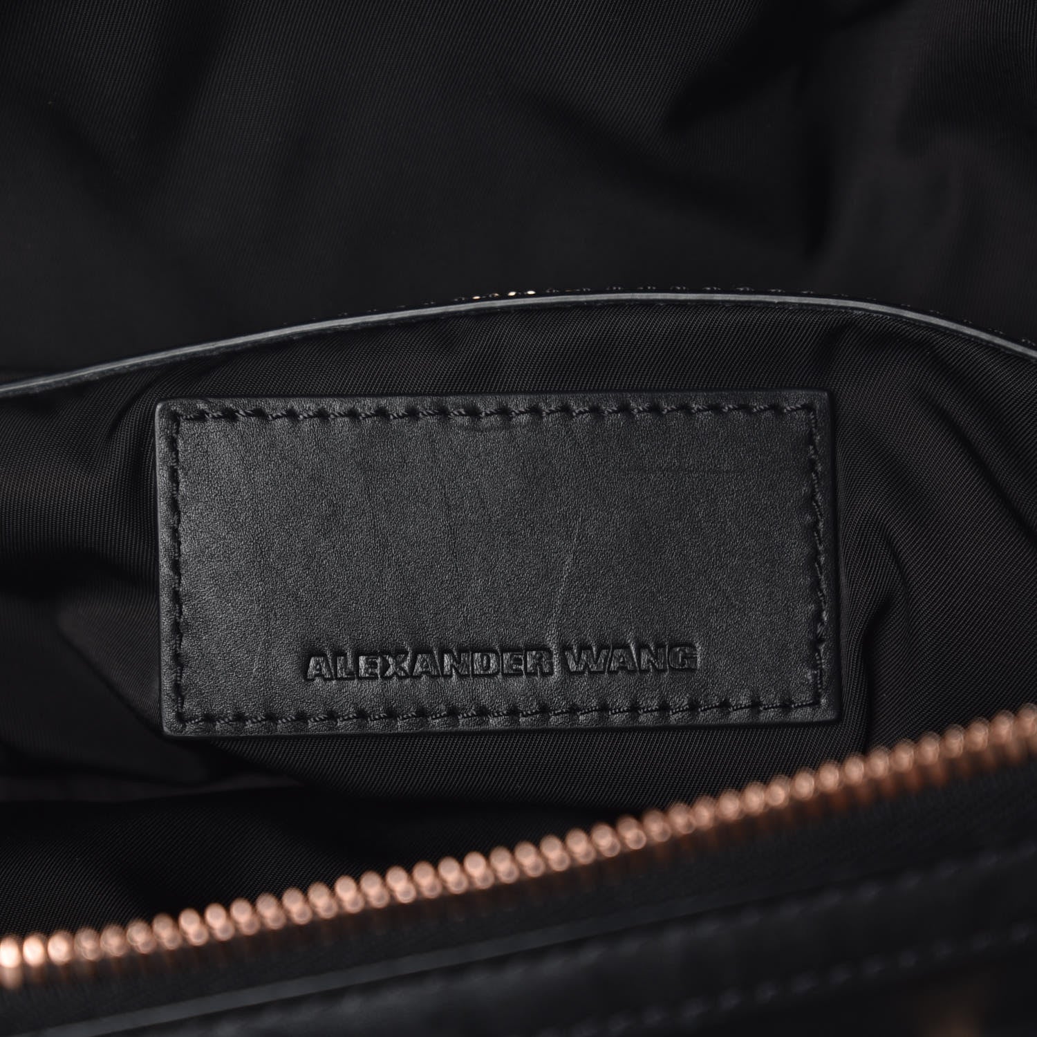 Alexander Wang Pebbled Calfskin Small Emile Soft Black Rose Gold Hardware 6 of 10