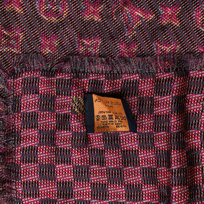 Louis Vuitton Wool Silk Monogram LV Pop Shawl Purple 5 of 5