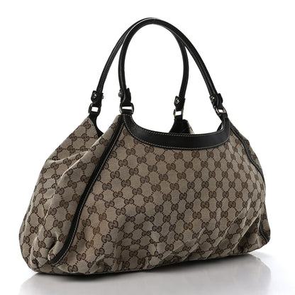 Gucci Monogram Large D Gold Hobo Dark Brown 3 of 9