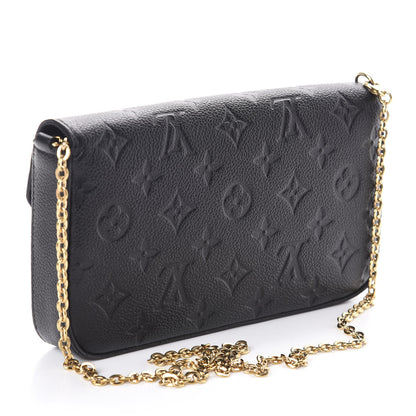 Louis Vuitton Empreinte Pochette Felicie Chain Wallet Black 3 of 9