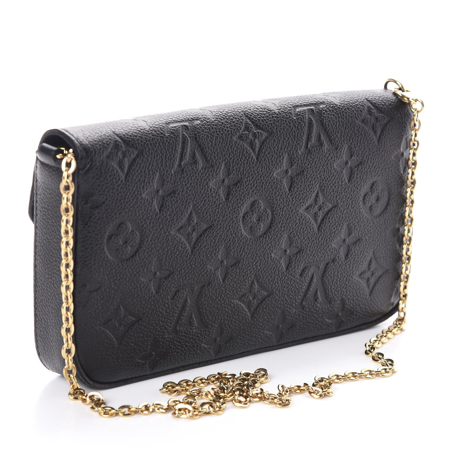 Louis Vuitton Empreinte Pochette Felicie Chain Wallet Black 3 of 9