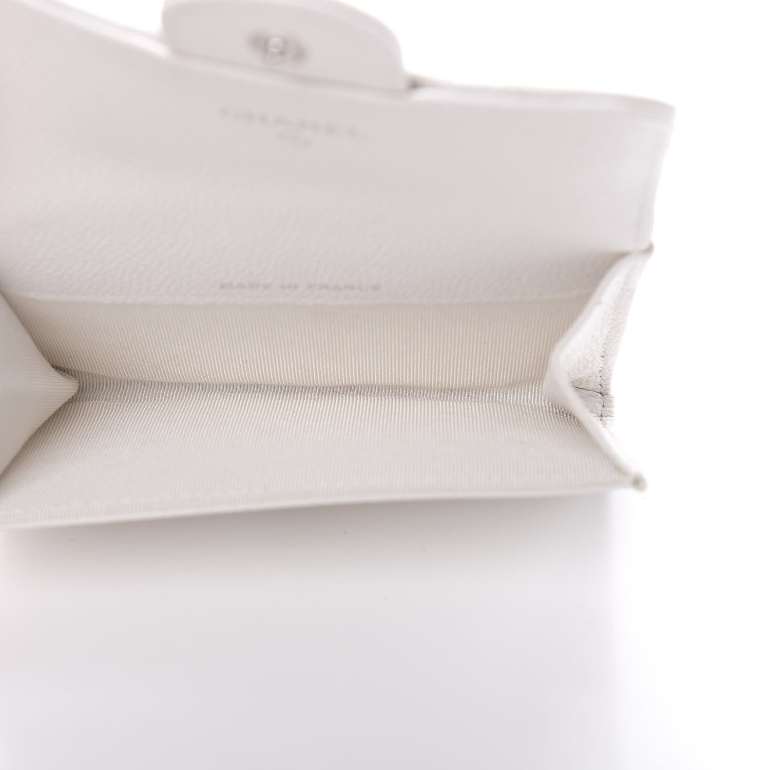 Chanel Caviar Quilted Flap Card Holder Wallet White 5 of 9