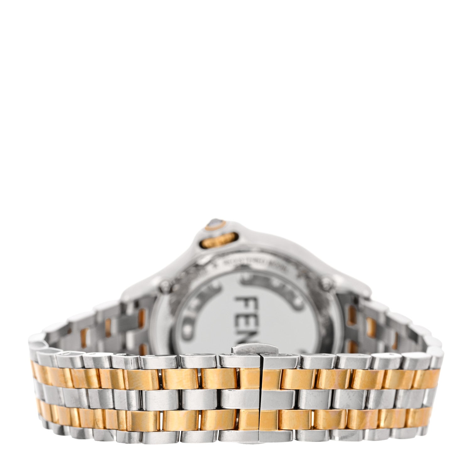Fendi Stainless Steel Diamond Topaz 38mm Crazy Carats Two Tone Quartz Watch Silver 5 of 7