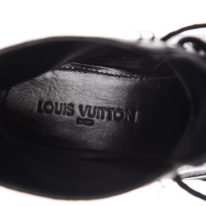 Louis Vuitton Calfskin Grained Winter Feel Ankle Boots 9 Black 5 of 10
