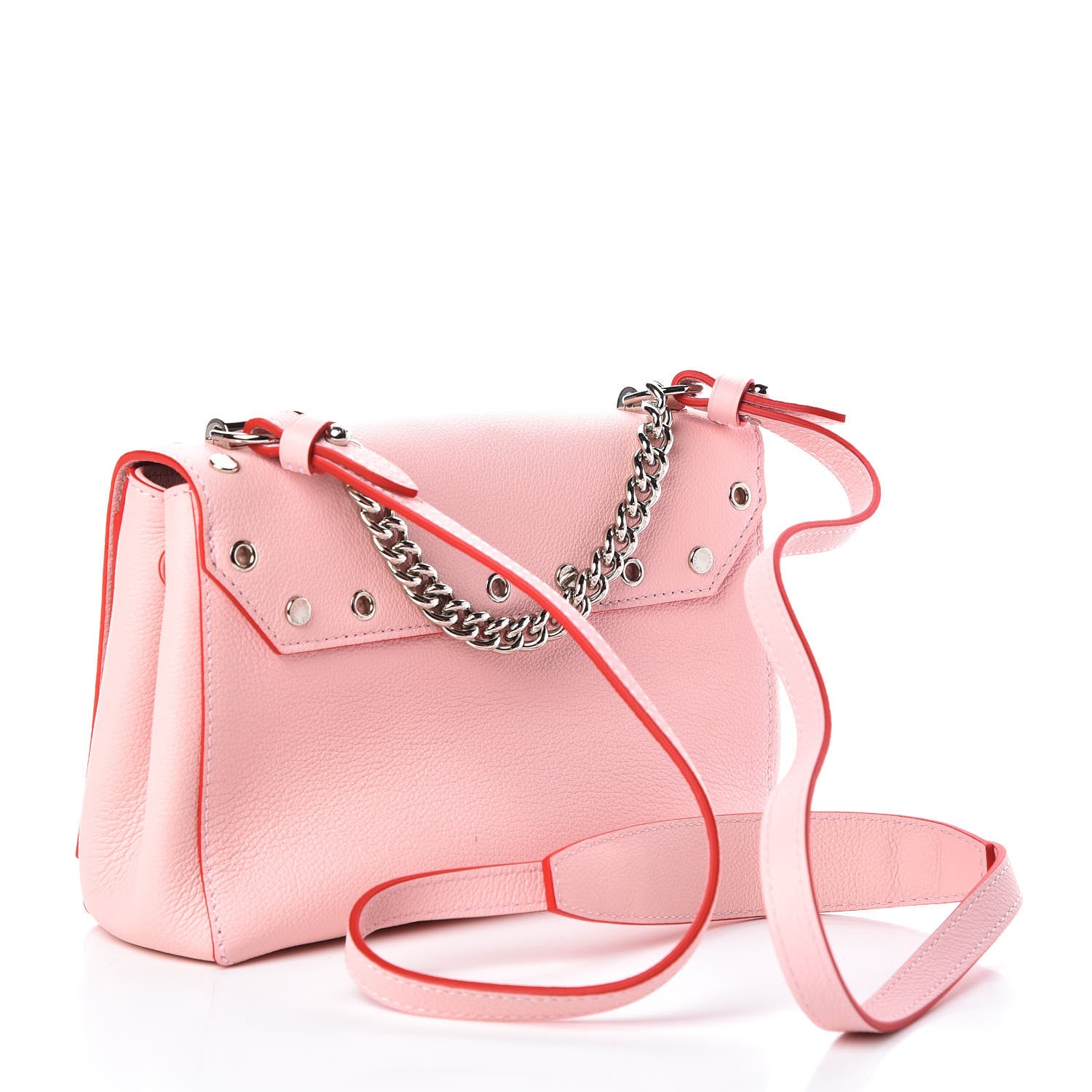 Louis Vuitton Soft Calfskin Lockme II Chain Rivets BB Rose Ballerine 3 of 8