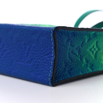 Louis Vuitton Taurillon Illusion Sac Plat XS Bleu Vert 8 of 8