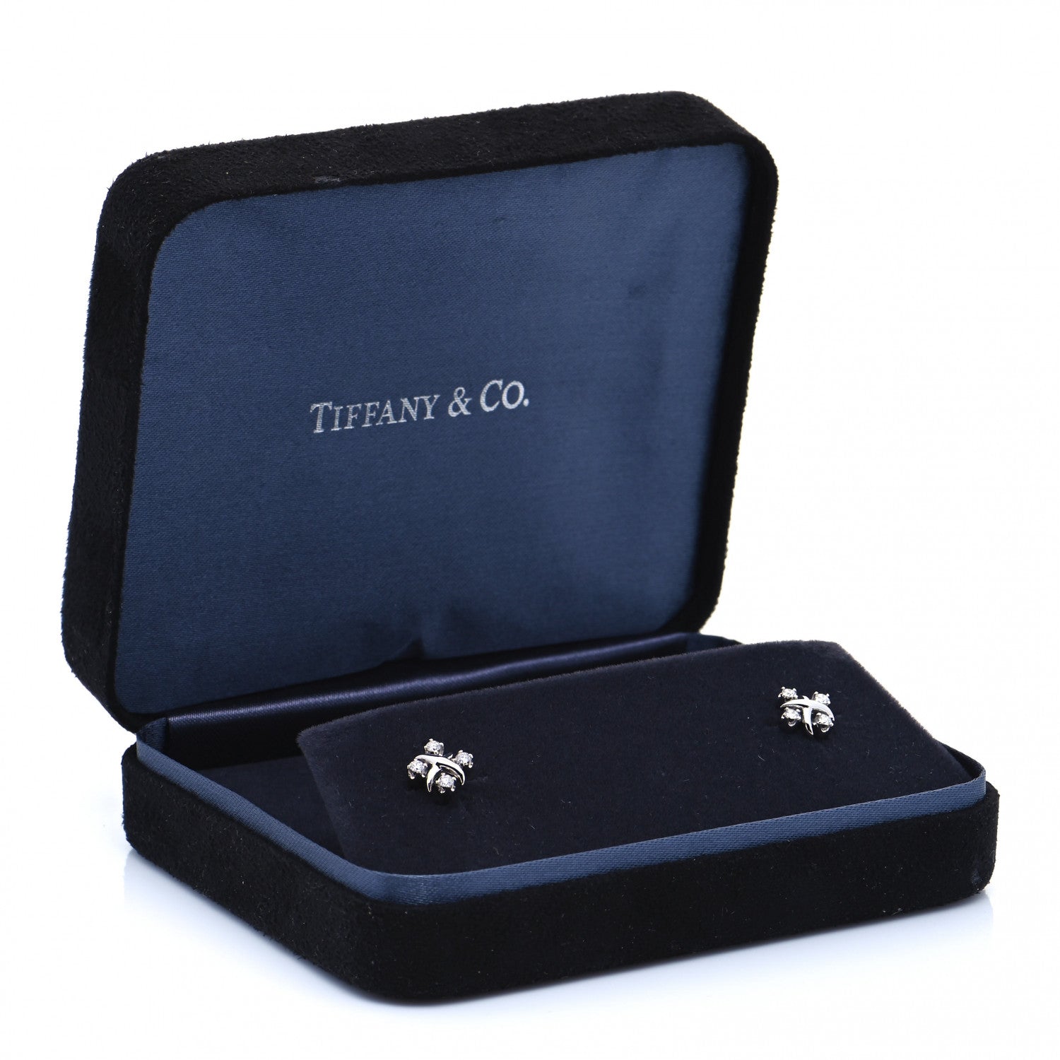 Tiffany Platinum Diamond Schlumberger Lynn Earrings 6 of 6