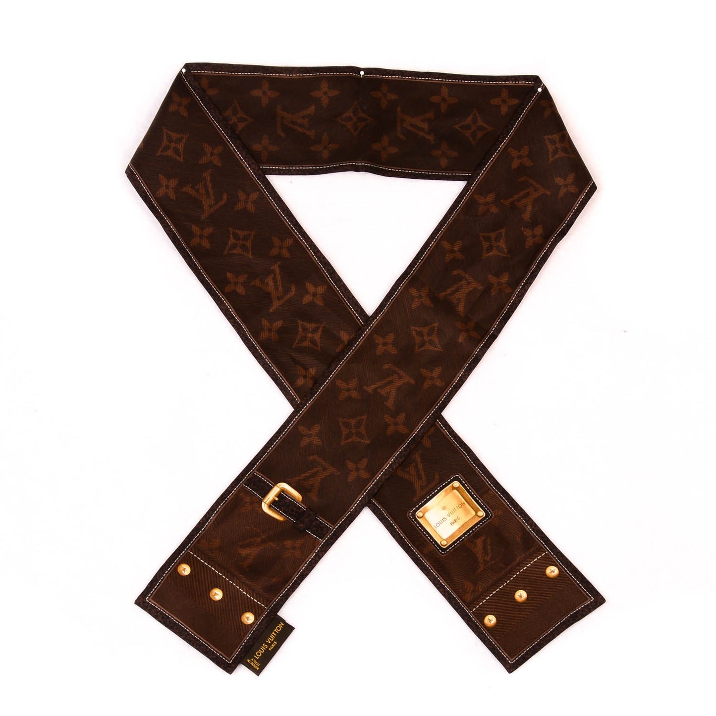 Silk Monogram New Denim Bandeau Ebene