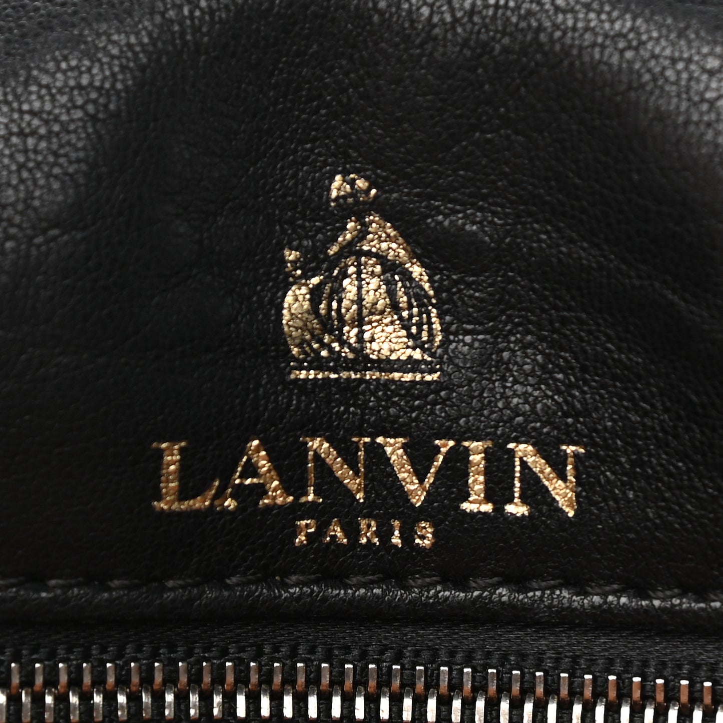 Lambskin Quilted Medium Happy Shoulder Bag Black