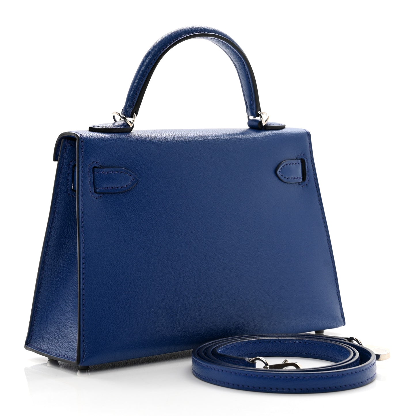 Chevre Chamkila Mini Kelly Sellier 20 Bleu Electrique